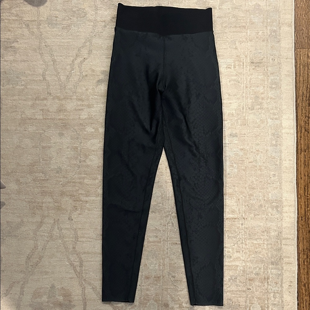 Ultracor Dark Green Snake Leggings with Leather Strip